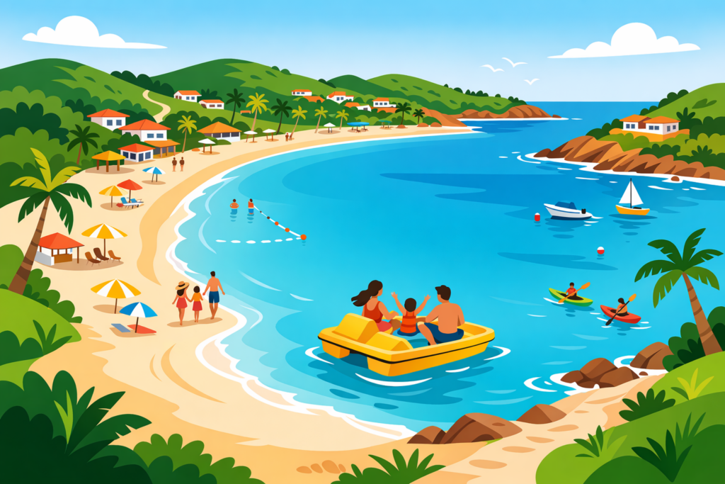 Praia da Ferradura em Búzios — enseada com mar calmo