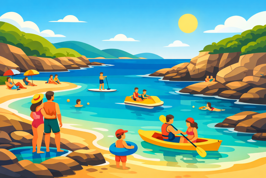 Praia da Ferradurinha em Búzios — enseada circular e tranquila